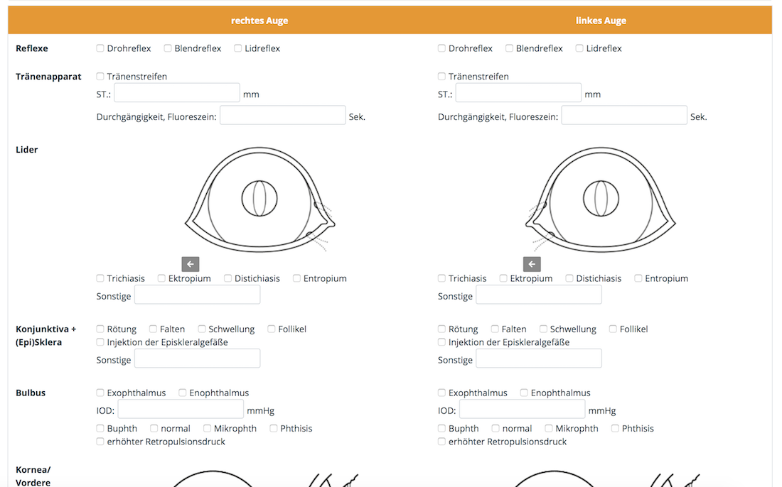 Spezialisierte Behandlungsvorlagen als Zusatzfunktion, Tierarztsoftware inBehandlung