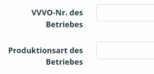 Für das Antibiotika-Monitoring ist es erforderlich, dass in Kundenakten von Großtierbesitzern die VVVO-Nummer und der Code der Produktionsart ersichtlich sind.