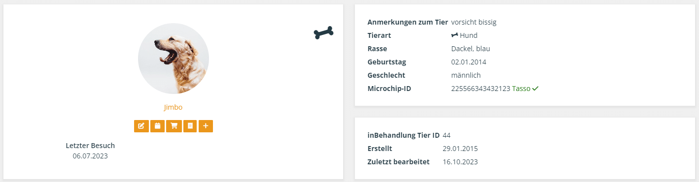 Tasso Schnittstelle mit inBehandlung