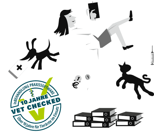 Tierarztsoftware InBehandlung 10 Jahre VETCHECKED
