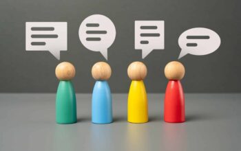 People,Communicate.,Figures,Of,People,And,Speech,Bubbles.,Unity,And