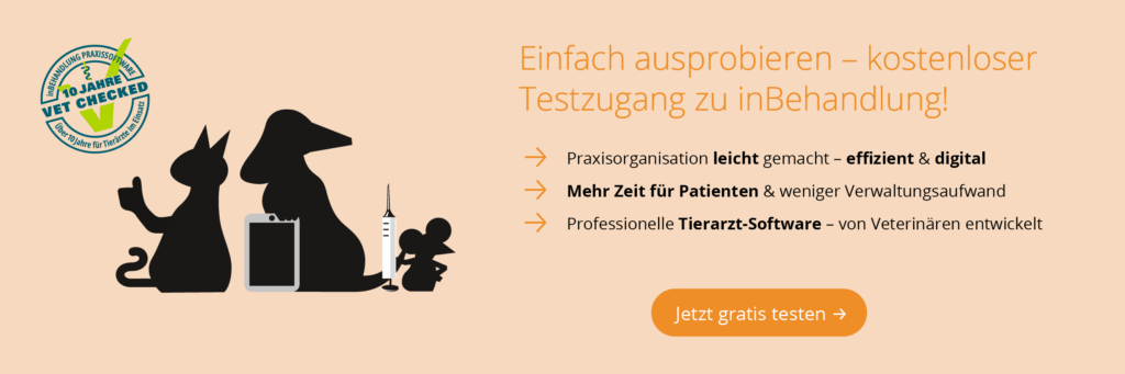 Tierarztsoftware inBehandlung - 14 Tage kostenloser Testzugang