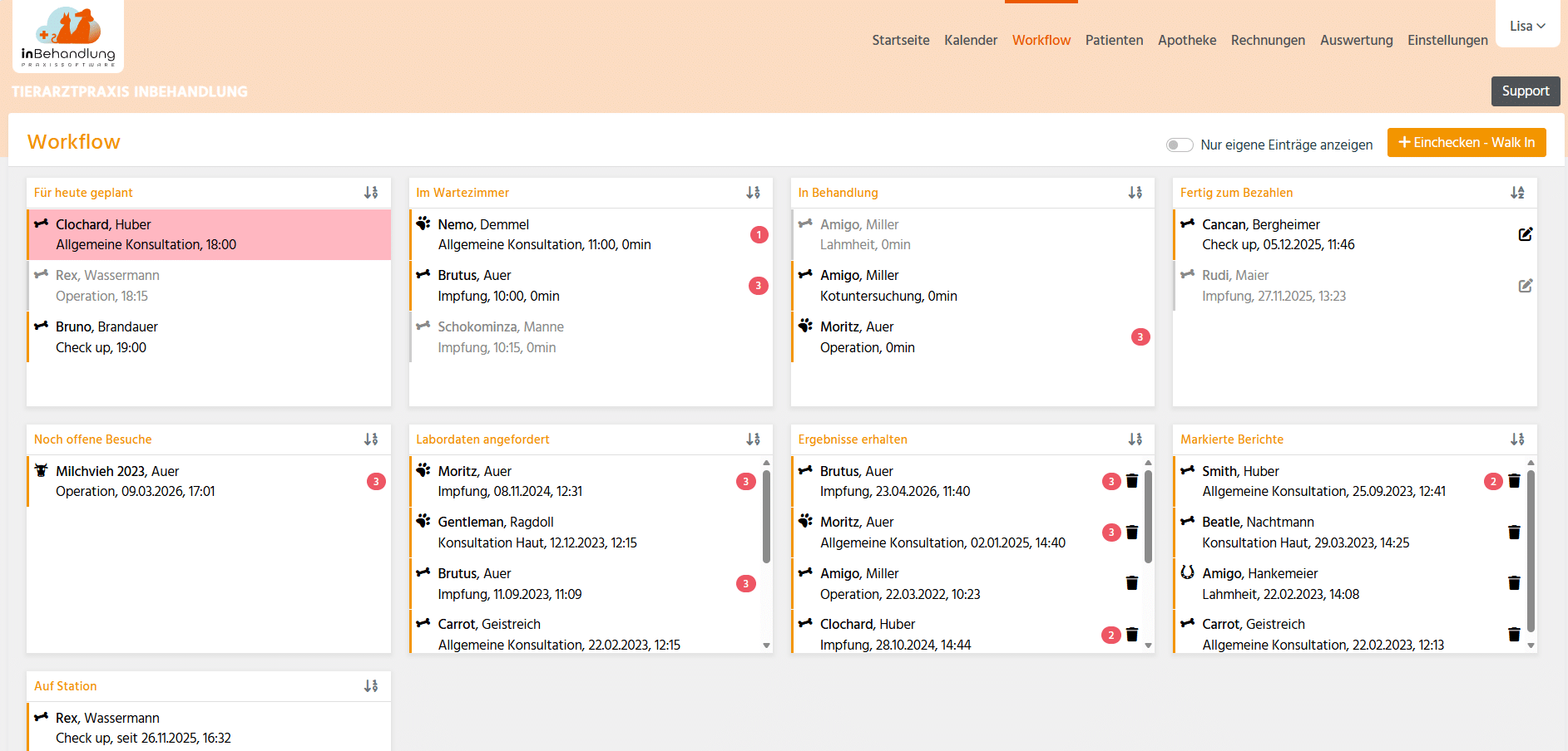 Teammanagement ToDos Teammanagement - Offene ToDos und Prozesse